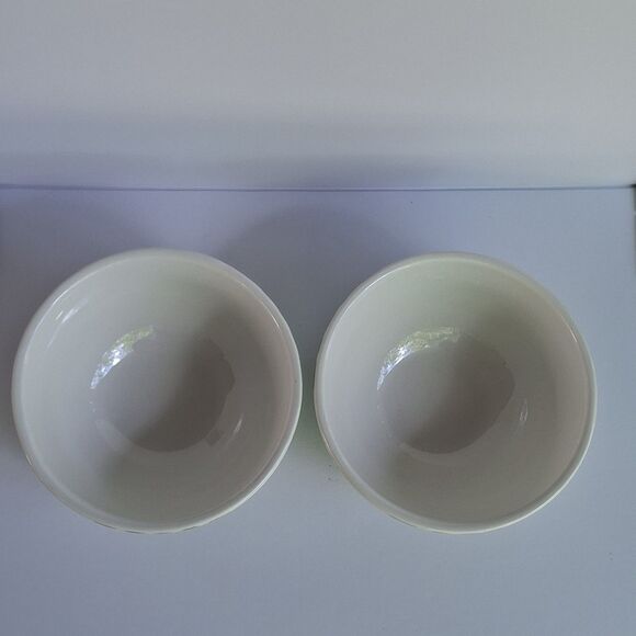 Set Of 2 Noble Excellence Earthenware Pistachio Vanilla Cereal Soup Bowl EUC - Picture 3 of 4